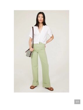 Joe's Jeans Light Gray Straight Leg Distressed Hem
